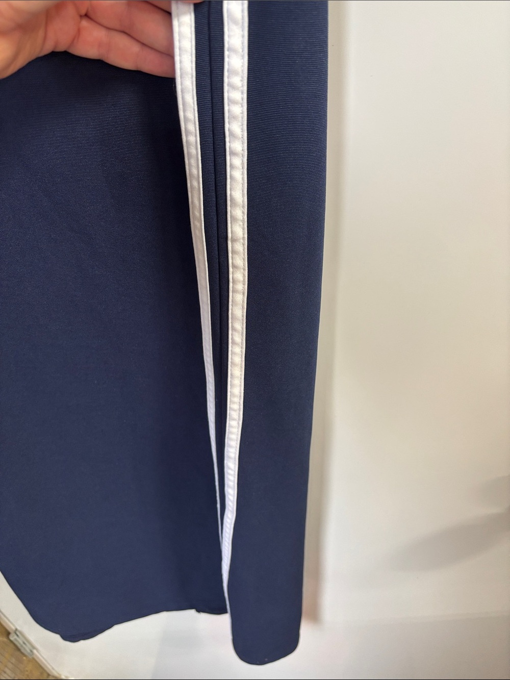 Women's Navy Maxi Skirt with Side Stripe